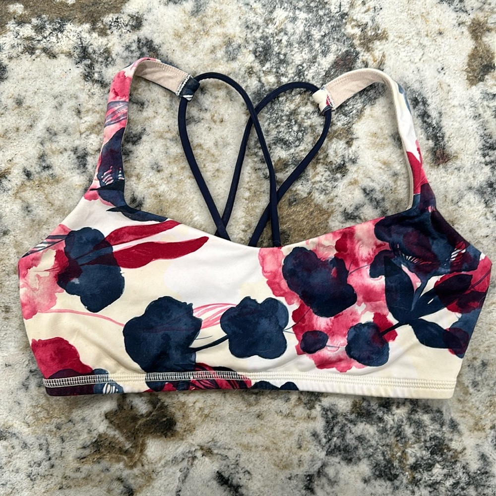 lululemon floral sports bra sz 8
